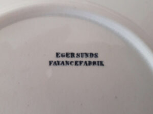 Egersunds Fayancefabrik stempel, Egersund, Norway. 1877 – 1910