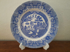 Egersunds Fayancefabrik plate with blue decor China