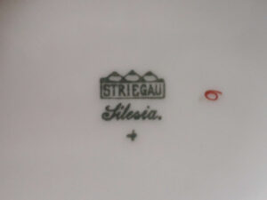 Striegauer Porzellanfabrik. Walter & Co., KG mark, Stanowice near Strzegom (Stanowitz near Striegau), Poland. 1910 - 1932