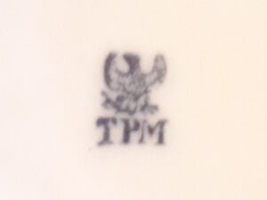 C. Tielsch and Company (TPM) cobalt mark, Waldenburg – Altwasser, Germany (Poland). 1850 – 1860.