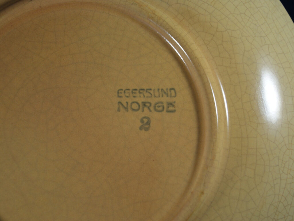Egersunds Fayancefabrik mark, Egersund Norge, Egersund, Norway. 1930s