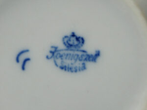 Porzellanfabrik Konigszelt printed mark, Konigszelt (Jaworzyna Slaska), Germany (Poland). 1922-1930.