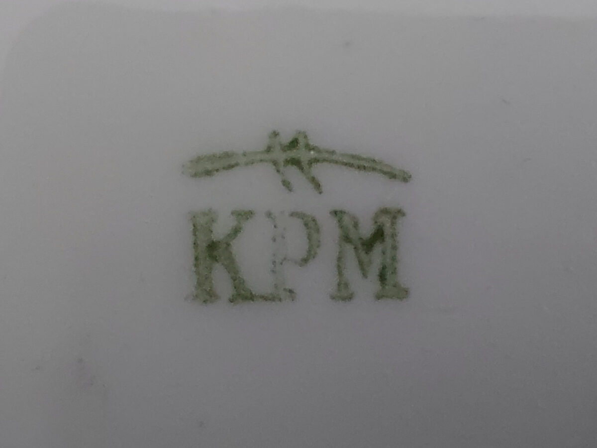 Krister Porzellan Manufaktur (KPM) trykt stempel, Waldenburg Tyskland (Polen) 1898 - 1926