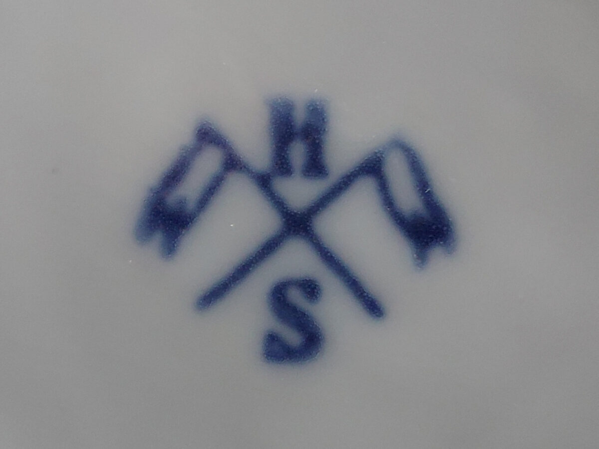 Porzellanfabrik H. Schmidt, cobalt blue mark, Gozdnica (Freiwaldau), Poland (Germany)